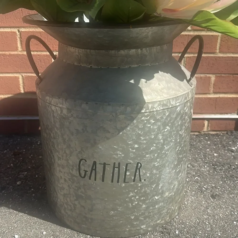 Rae Dunn “GATHER” Tin Farmhouse Canister